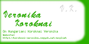 veronika koroknai business card